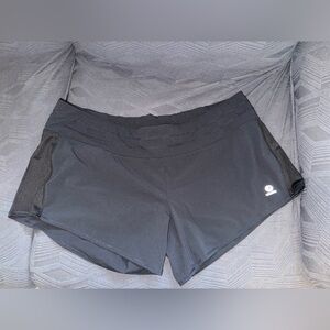 Oiselle Black Athletic Shorts Moisture-Wicking Design